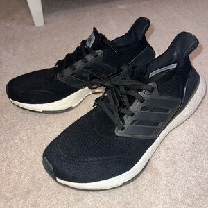 adidas Black and White Ultraboost Athletic Shoes